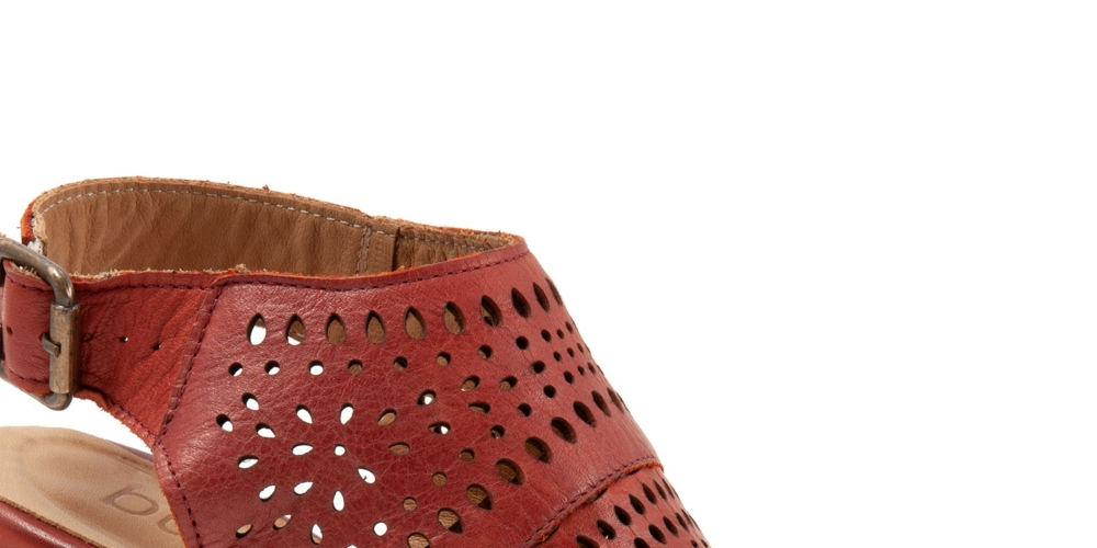 Bueno Women's Upton Slingback Sandal in Terracotta Leather Orange Size 7.5-8Us