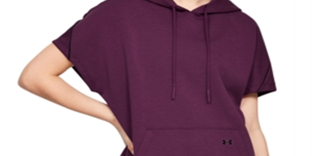 Under Armour Women's Hooded Short Sleeve Tunic Purple Size X-Large