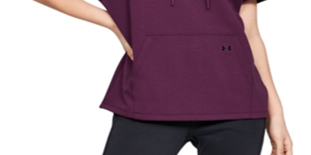 Under Armour Women's Hooded Short Sleeve Tunic Purple Size X-Large