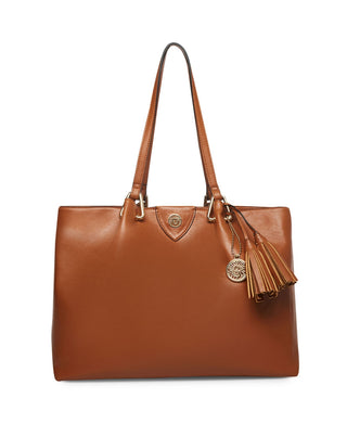 Anne Klein Womens A Hinge Tote Brown Size Regular