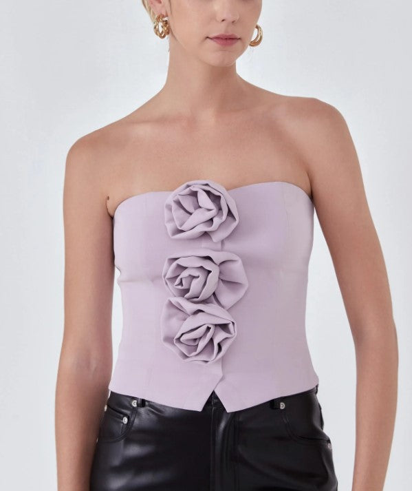 Endless Rose Strapless Flower Top