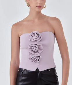 Endless Rose Strapless Flower Top