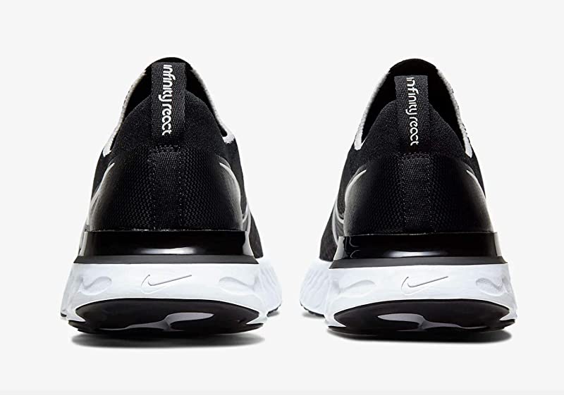 Nike Men'S React Infinity Run Flyknit Running Shoe, Black/White Size 6 D Medium Us