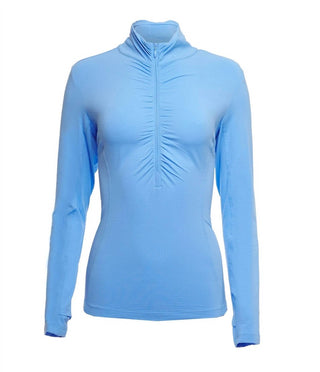 Ibkul - LONG SLEEVE RUCHED MOCK NECK TOP