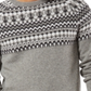 Dockers Men's Fair Isle Long Sleeve Crew Neck Wool Blend Sweater Gray Size Large