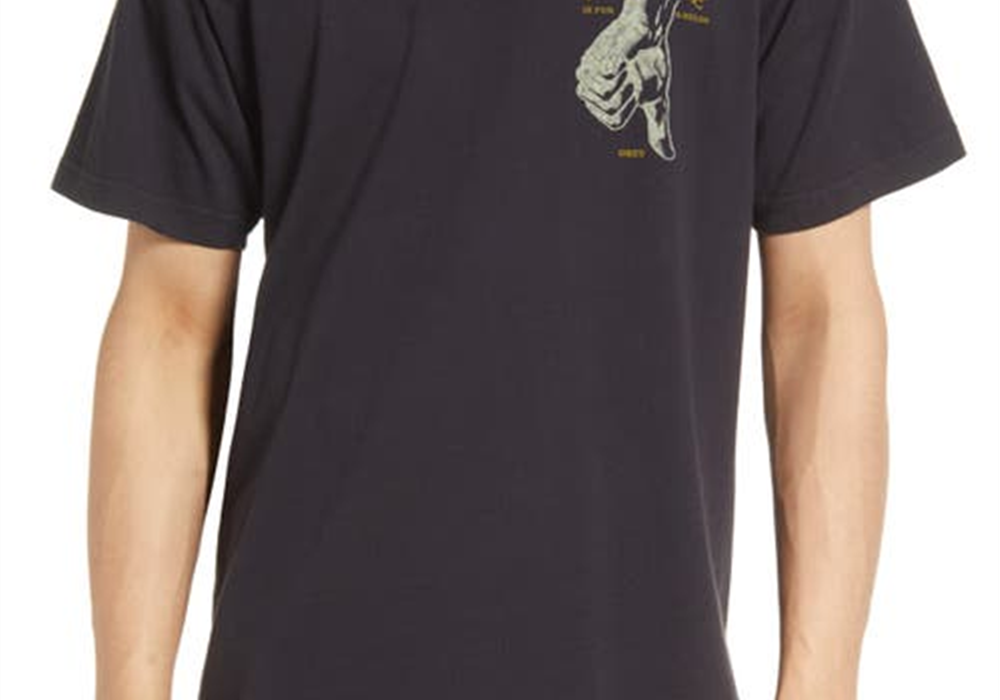 Obey Men's XX-Large Organic Cotton Graphic Tee in Faded Black