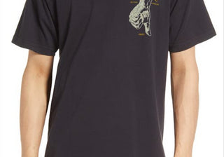 Obey Men's XX-Large Organic Cotton Graphic Tee in Faded Black