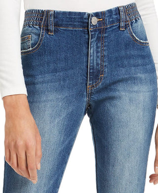 Almost Famous Junior's Denim Joggers Blue Size Large