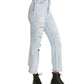 Madden Girl Junior's Ripped Dad Jeans Blue Size 26