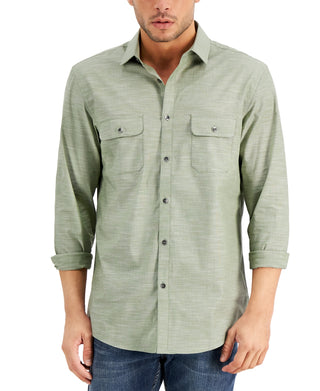 Alfani Men's Regular Fit Solid Cotton Shirt