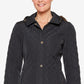 Jones New York Women's Hooded Quilted Coat Black Size XX-Small