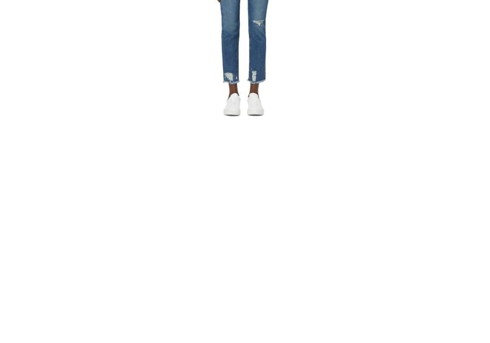 Hudson Jeans Nico Distressed Crop Straight Leg Jeans In Sea Glass Size 32