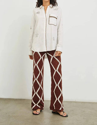 Rails - Saya Marine Embroidery Button-down