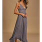 Free People Juniors Adella Lace-Trim Maxi Dress Gray Size M