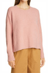 eileen-fisher-womens-blush-crewneck-boxy-pullover-size-medium