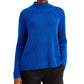 Eileen Fisher Raglan Sleeve Merino Wool Turtleneck Sweater Blue Size L