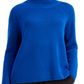 Eileen Fisher Raglan Sleeve Merino Wool Turtleneck Sweater Blue Size L