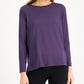 Eileen Fisher Women's Tencel Crewneck Knit Top Purple Size Large
