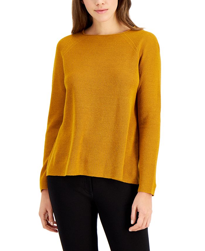 Eileen Fisher Women's Long Sleeve Sweater Yellow Size Large