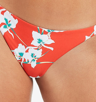 Volcom Junior's Orchid You Not Cheeky Bikini Bottoms Swimsuit Red Size Small