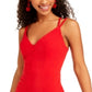 Sequin Hearts Junior's Lace Back Bodycon Dress Red Size 5