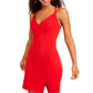 Sequin Hearts Junior's Lace Back Bodycon Dress Red Size 5