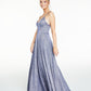 Sequin Hearts Junior's Strappy Back Glitter Gown Blue Size 1