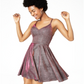 Sequin Hearts Women's Shimmering Sleeveless V Neck Above The Knee Fit Flare Evening Dress Pink Size 0