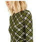 Michael Kors Women's Glen Plaid Long Sleeves Top Green Size Petite Small