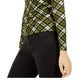 Michael Kors Women's Glen Plaid Long Sleeves Top Green Size Petite Small