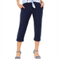 Michael Kors Women's Cuffed Cropped Pants Blue Size X-Large