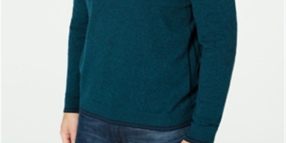 Michael Kors Men's Quarter Zip Sweater Green Size M