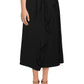 Calvin Klein Women's Ruffled Wrap A Line Skirt Black Size 8