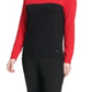 Calvin Klein Women's Colorblocked Turtleneck Sweater Red Size X-Large