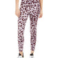 Calvin Klein Women's Leopard Print High Waist Leggings Red Size Large