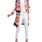H Halston Women's Printed Trench Coat Pink Size X-Large