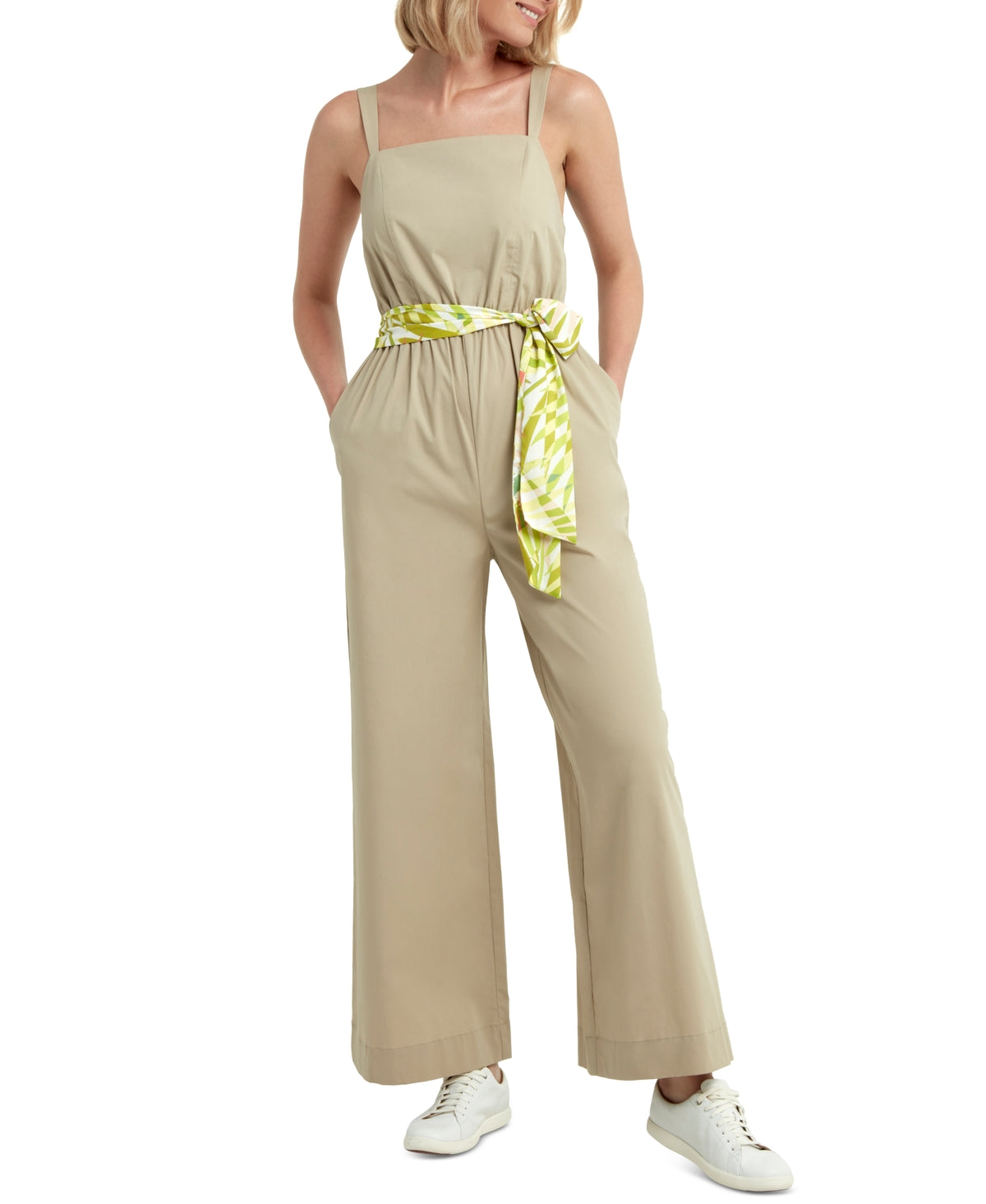 H Halston Women's Ruched Jumpsuit Brown Size X-Small