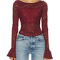 Free People - Lace Layering Long Sleeve Blouse