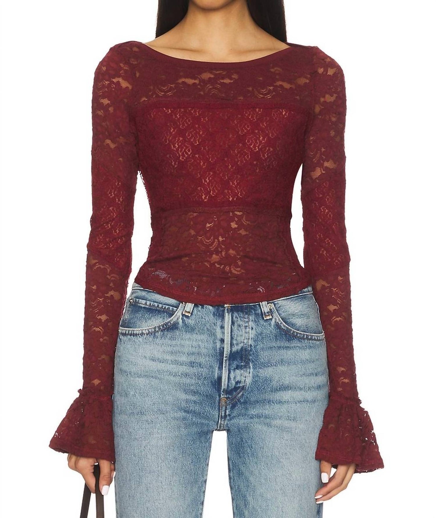 Free People - Lace Layering Long Sleeve Blouse