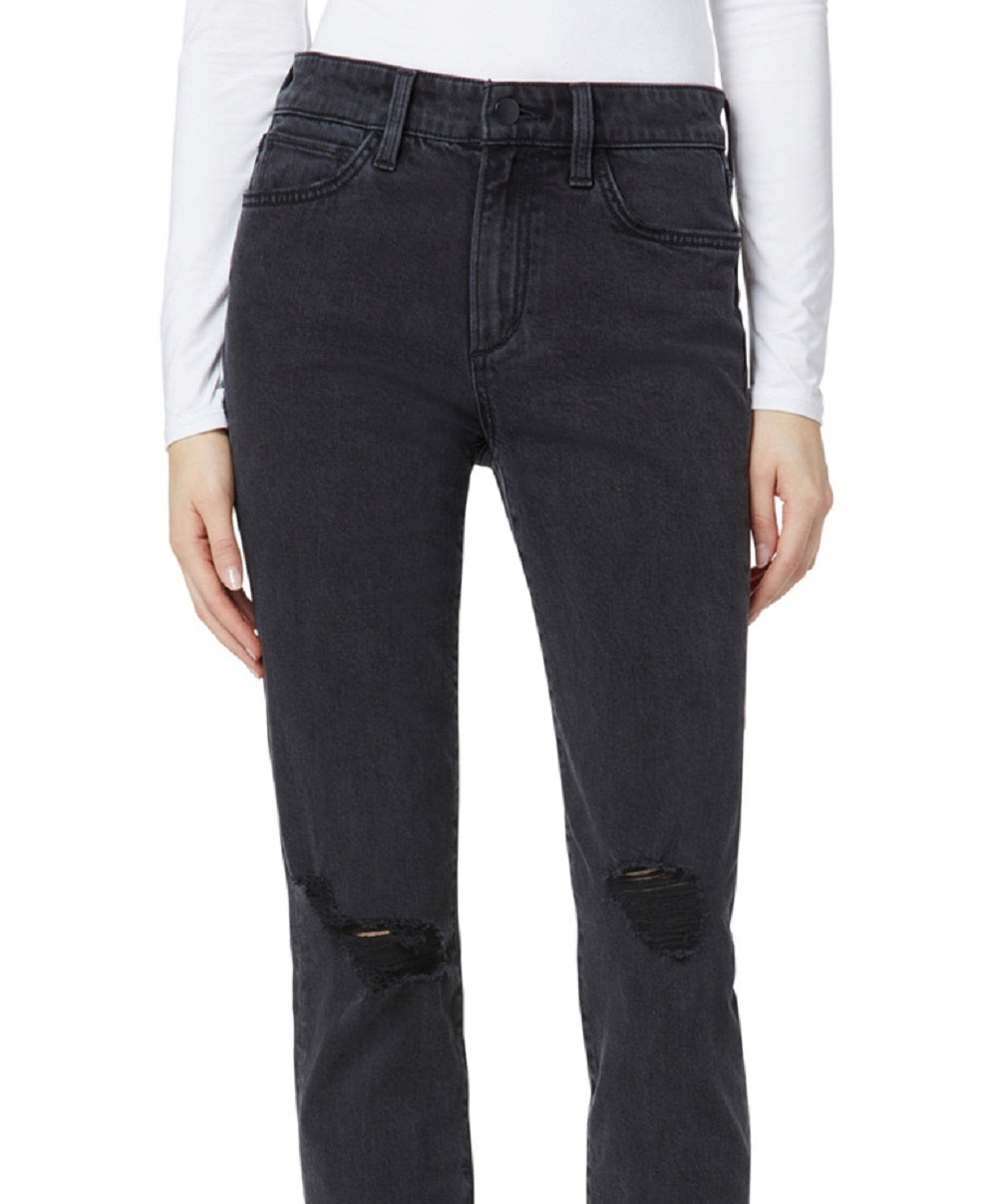 Joe's Jeans Women's The Lara Slim Straight Leg Ankle Jeans Black Size 24