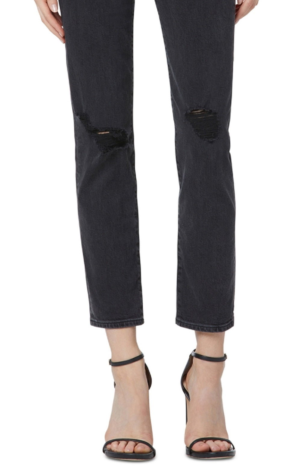 Joe's Jeans Women's The Lara Slim Straight Leg Ankle Jeans Black Size 24