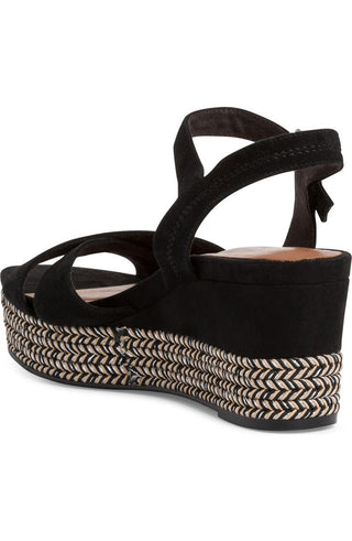 Tamaris Nadea Platform Wedge Sandal in Black Size 36