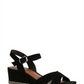 Tamaris Nadea Platform Wedge Sandal in Black Size 36