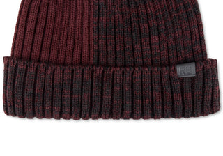 Kenneth Cole Reaction Men's Rib Knit Split Beanie Red Size Regular