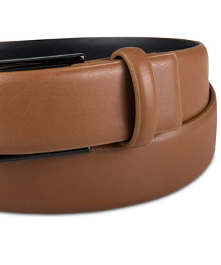Alfani Men's Stretch Faux Leather Wrapped Buckle Dress Belt Brown Size X-Large