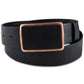 Sun + Stone Men's Bonded Leather Plaque Buckle Belt Black Size Regular