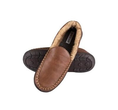 Haggar Men's Fleece Lined Venetian Sippers Brown Size XX-Large