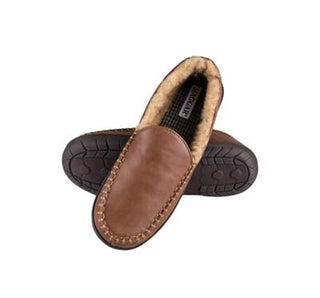 Haggar Men's Fleece Lined Venetian Sippers Brown Size XX-Large