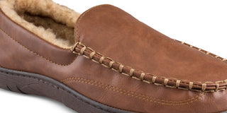 Haggar Men's Fleece Lined Venetian Sippers Brown Size XX-Large