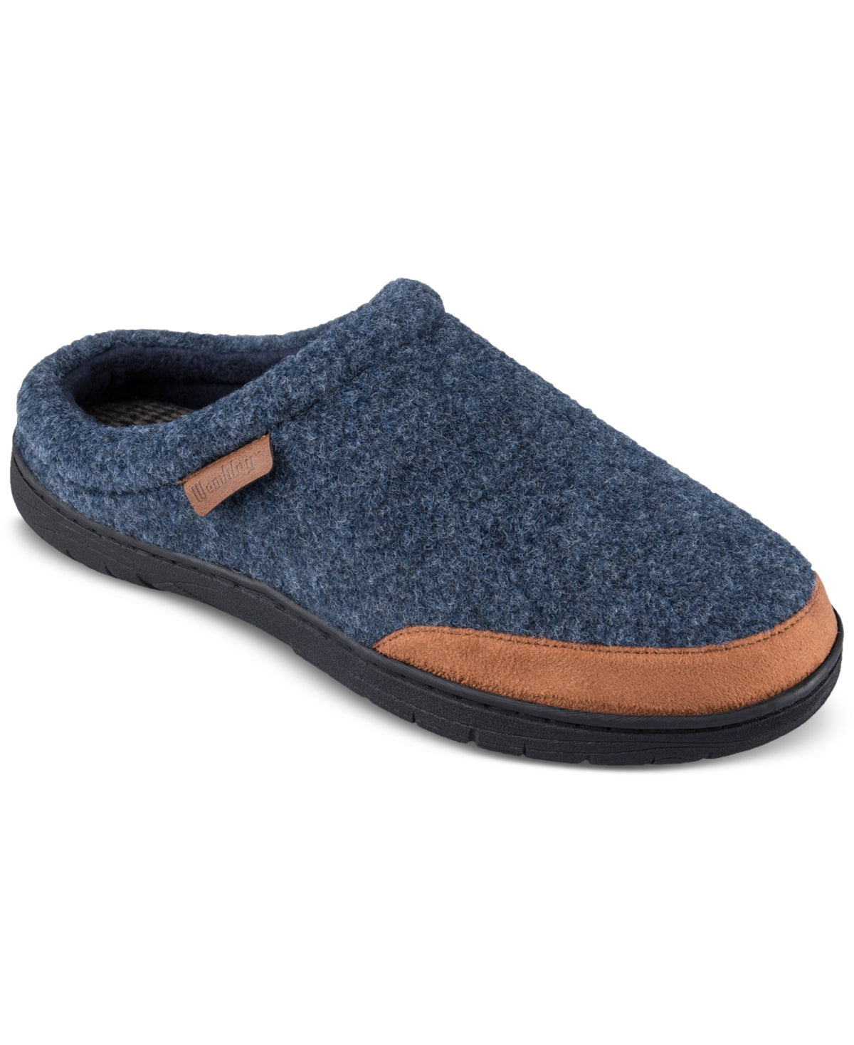Haggar Men's Microsuede Trim Bumper Felt Clogs Blue Size XX-Large
